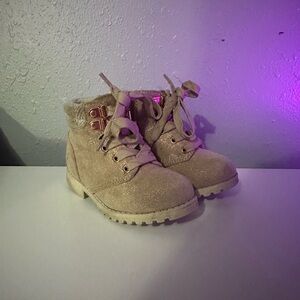 Kohl's Beige Kids Boots with Fur Trim